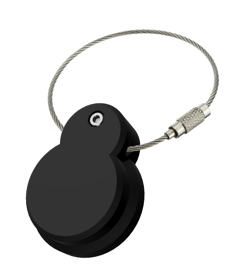 Airtag Case with Stainless Locking Loop