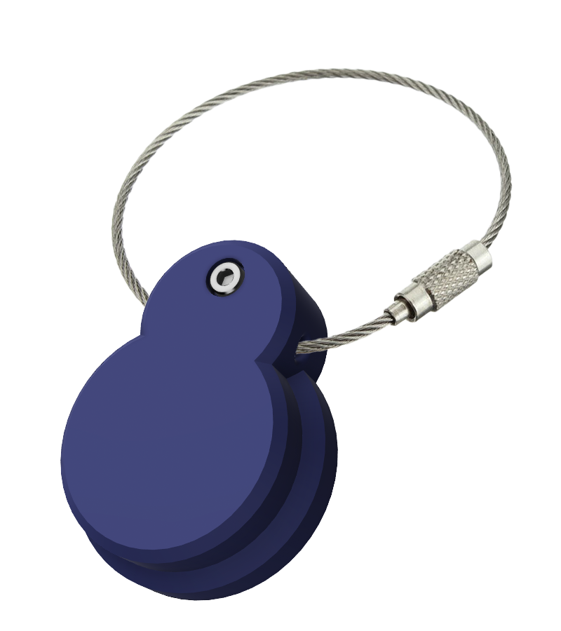 Airtag Case with Stainless Locking Loop